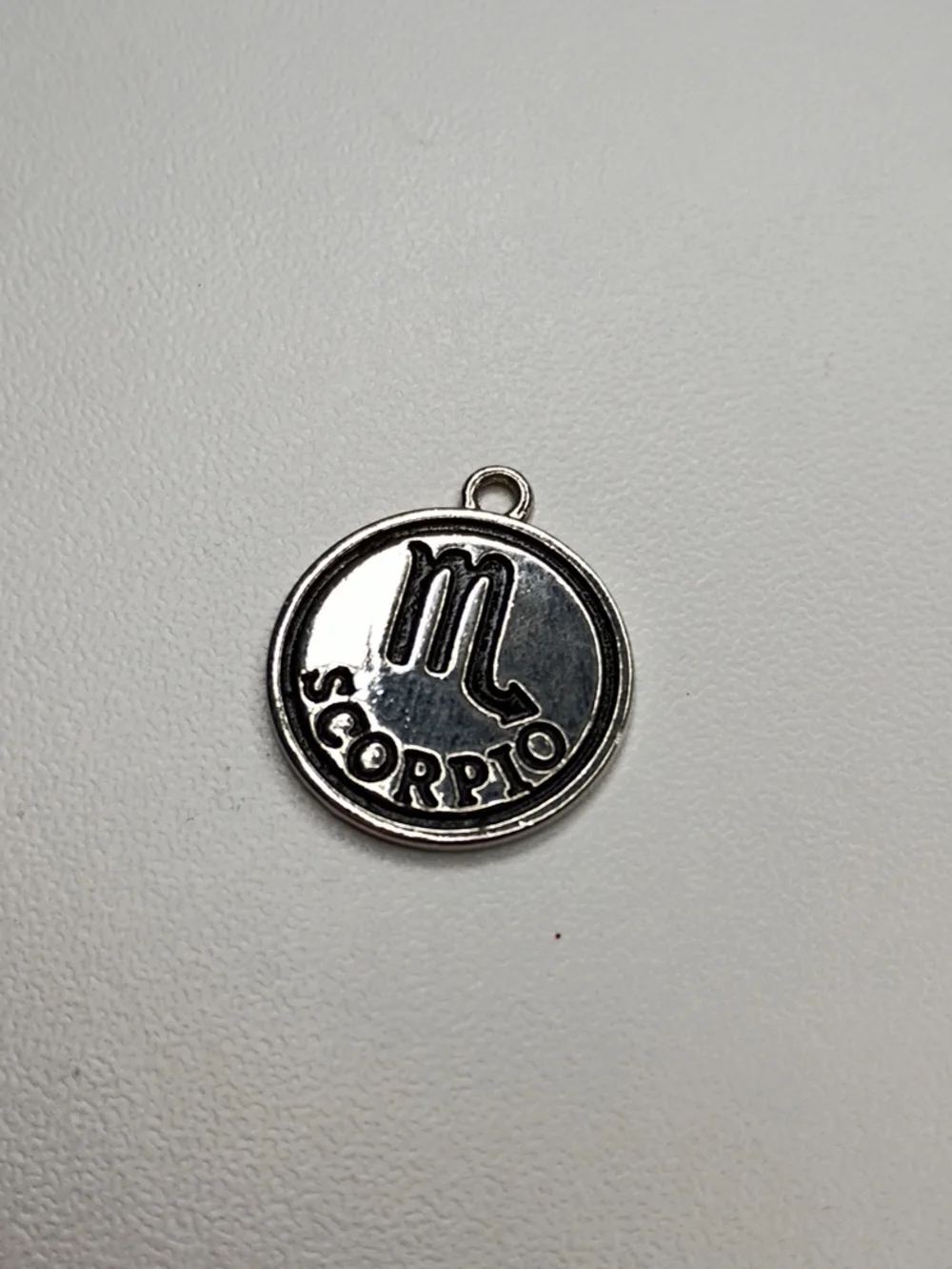 Scorpio Zodiac Medallion Pendant - Silver Tone